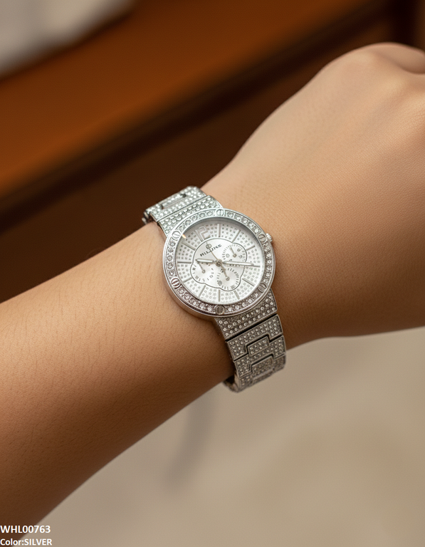 Round Rhinestone Women's Watch