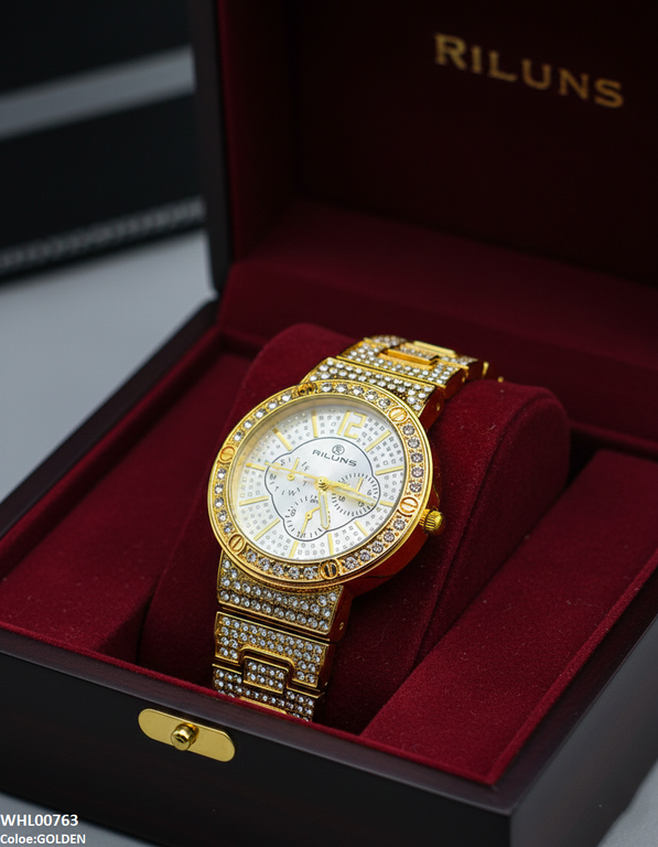 Round Rhinestone Women's Watch