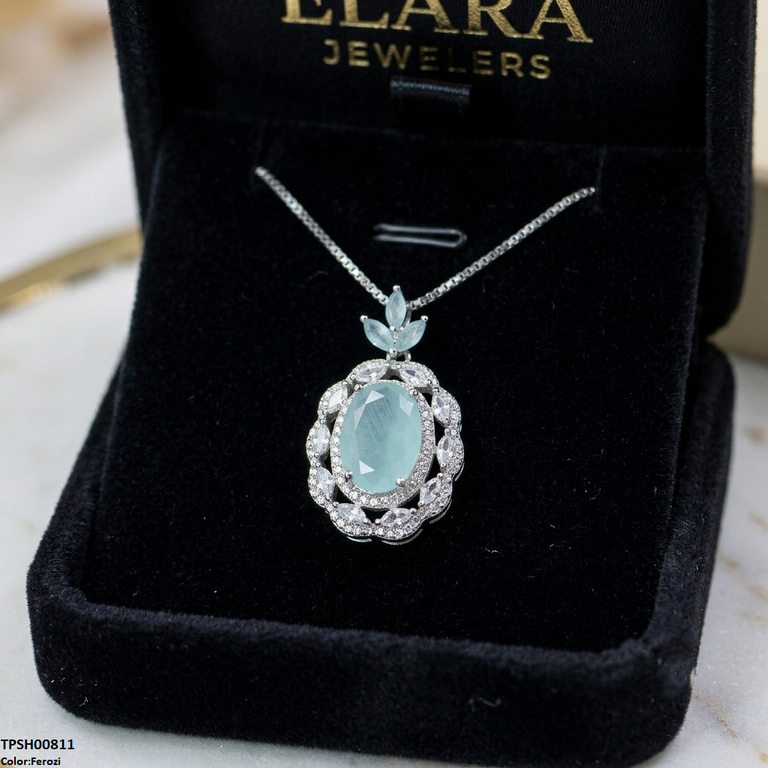 Marquise Round Drop Pendant