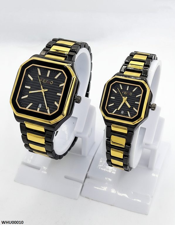 Square Dial Couple Watch