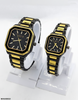 Square Dial Couple Watch