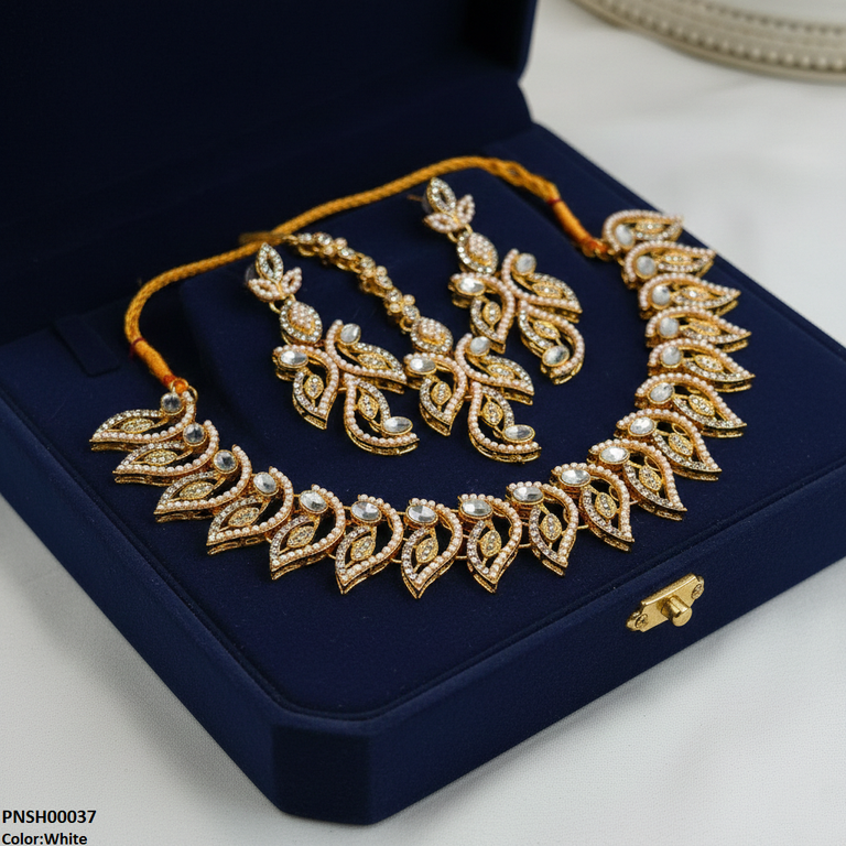 Oval Leaf Necklace Set