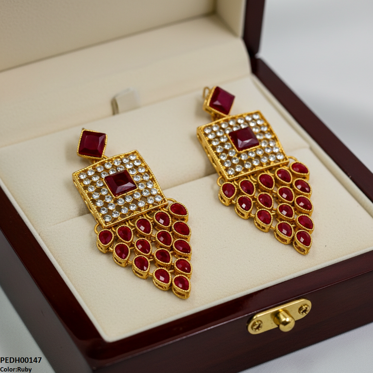 Square Tear Drop Earrings