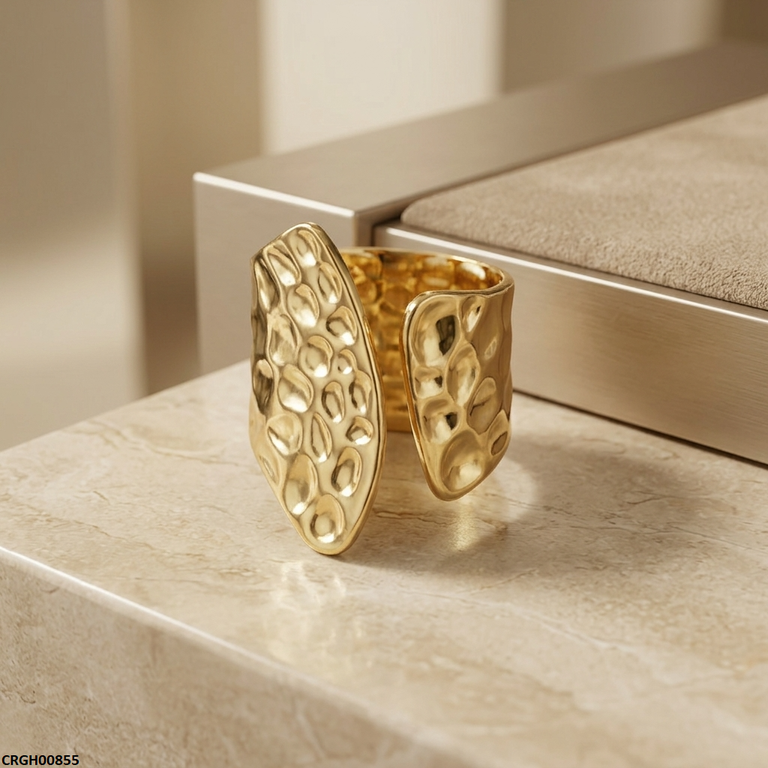 Wide Dome Stainless Steel Ring Adjustable
