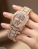 Round Rhinestone Dial Women's Watch