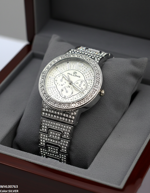 Round Rhinestone Women's Watch