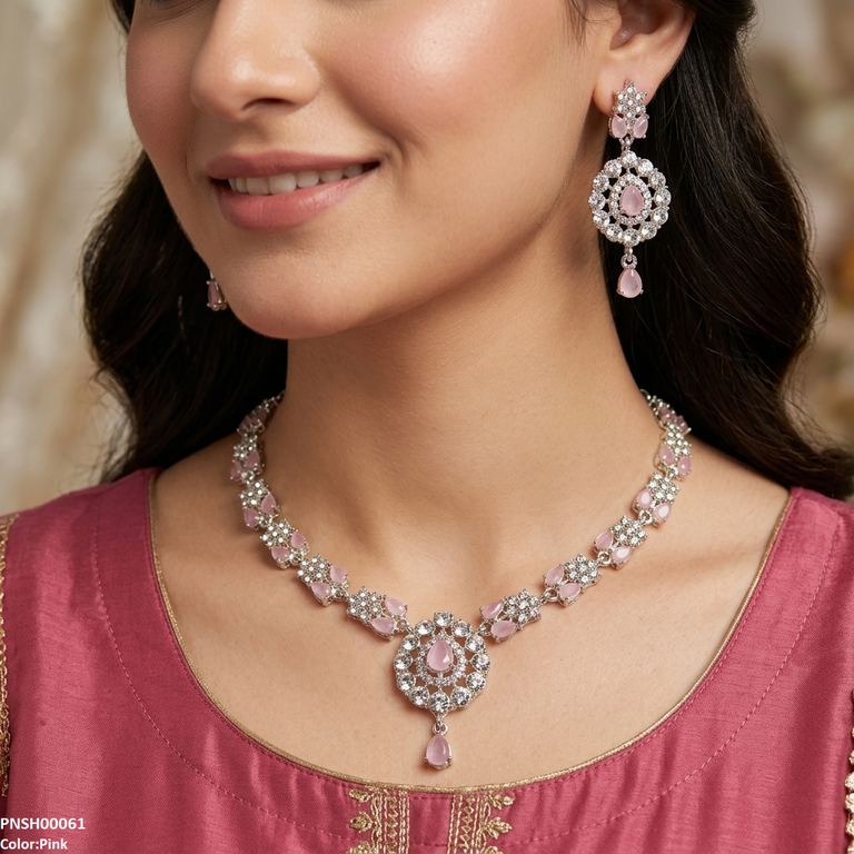 Flora Crystal Necklace Set