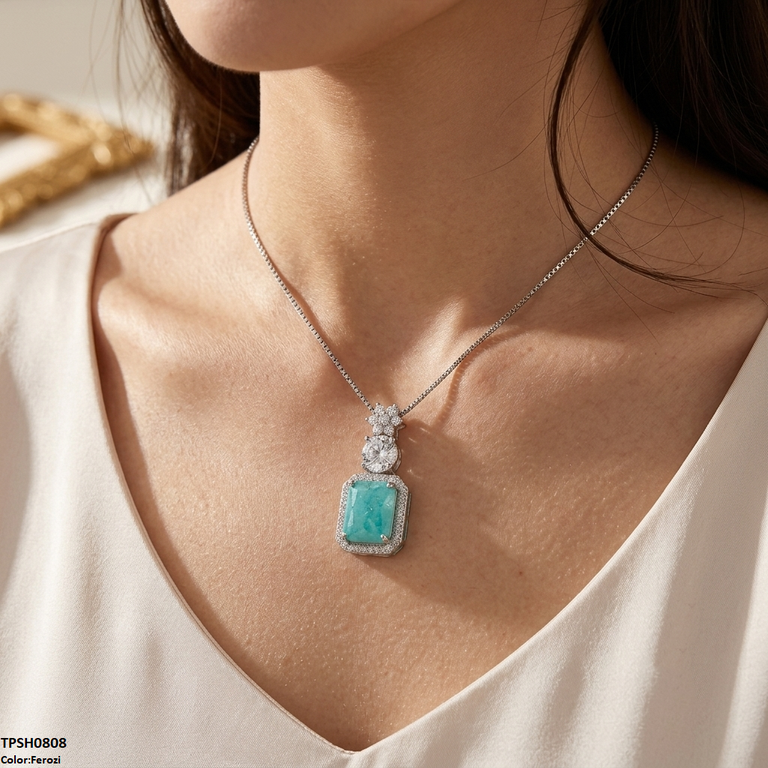 Square Flower Pendant