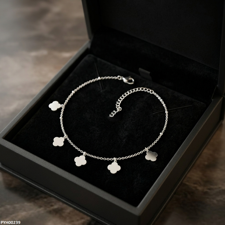 Stainless Steel Flower Anklet