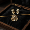 Multi Stone Pearl Drop South Indian Necklace Set