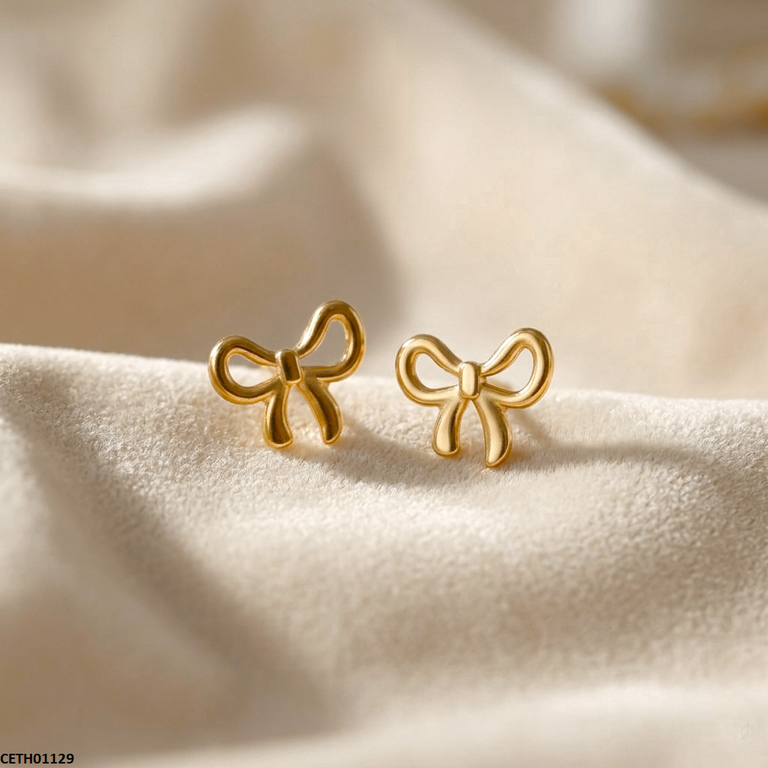 Stainless Steel Bow Tops Pair