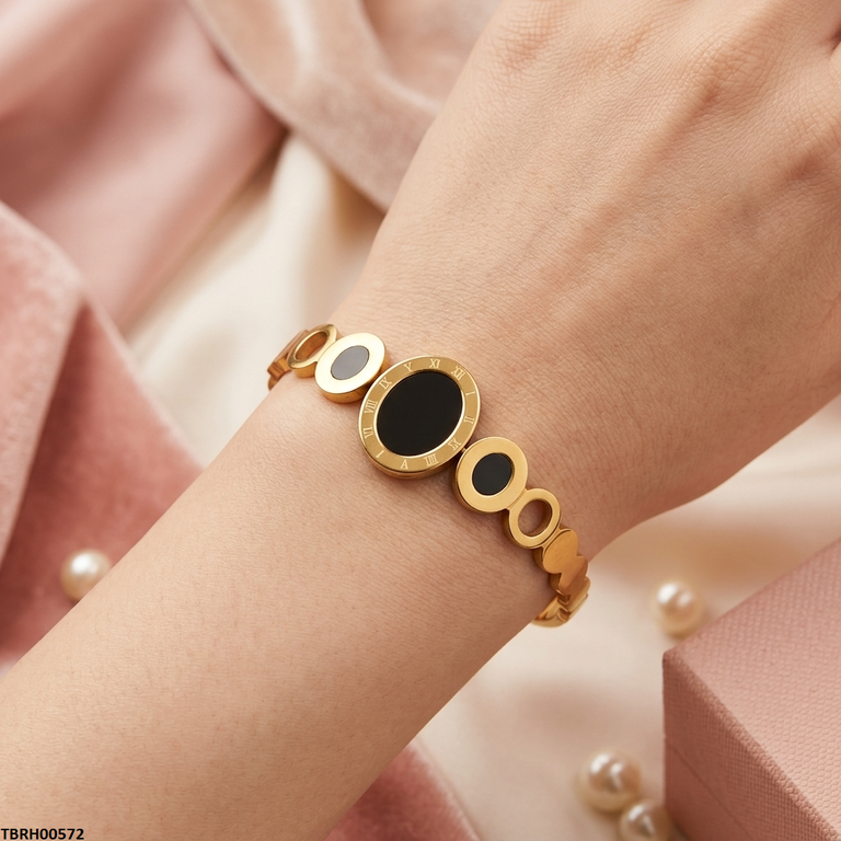 Round Oval Stainless Steel Bracelet Adjustable
