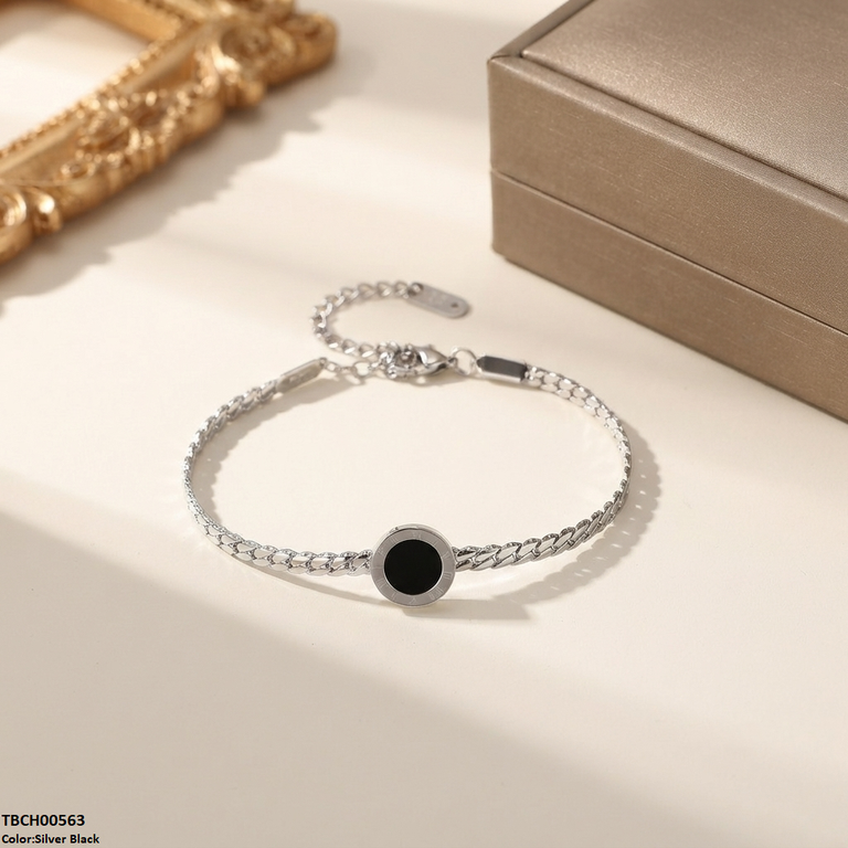 Stainless Steel Round Plain Bracelet