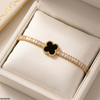 Rectangle Stone Flower Bracelet