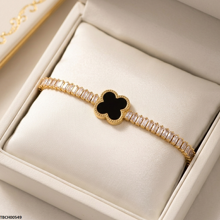Rectangle Stone Flower Bracelet