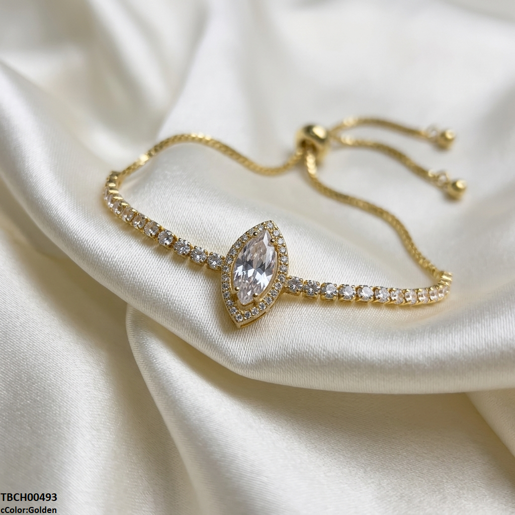 Marquise Stone Bracelet Adjustable