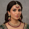 Round Flower Rajwari Necklace Set