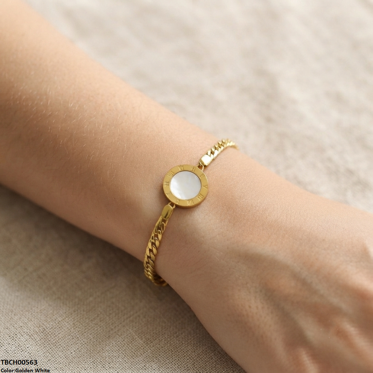 Stainless Steel Round Plain Bracelet
