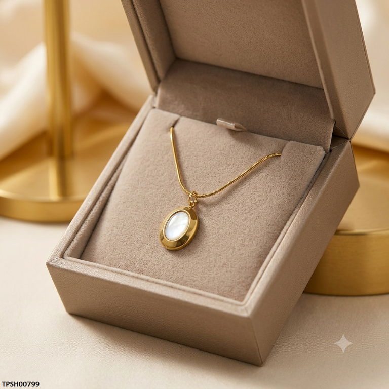 Stainless Steel Oval Pendant