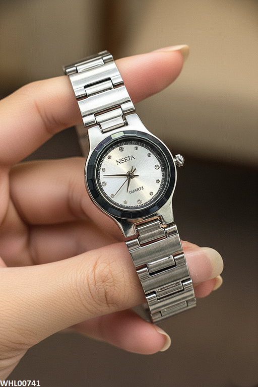 Round Stone Dial Women's Watch