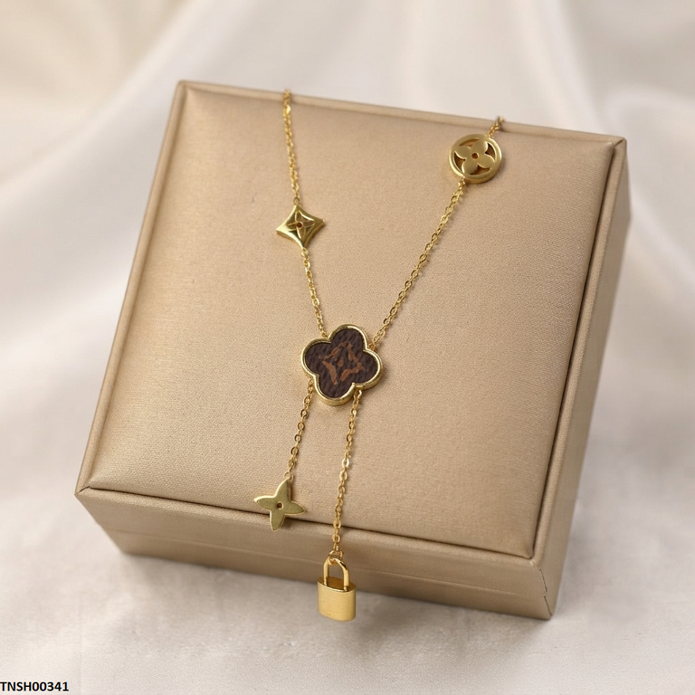 Stainless Steel Star/Lock Necklace