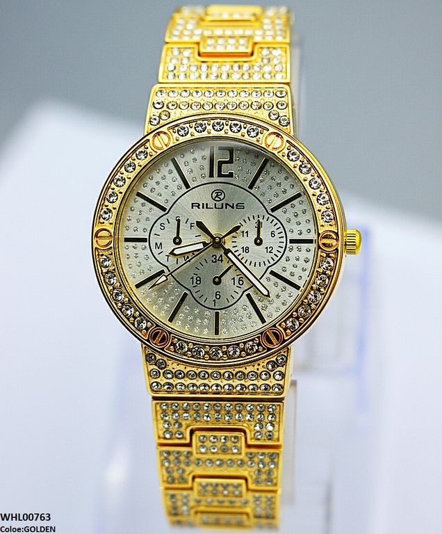 Round Rhinestone Women's Watch