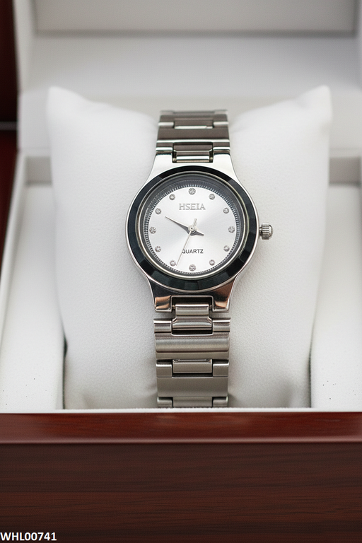Round Stone Dial Women's Watch