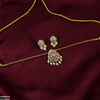 Multi Stone Pearl Drop South Indian Necklace Set