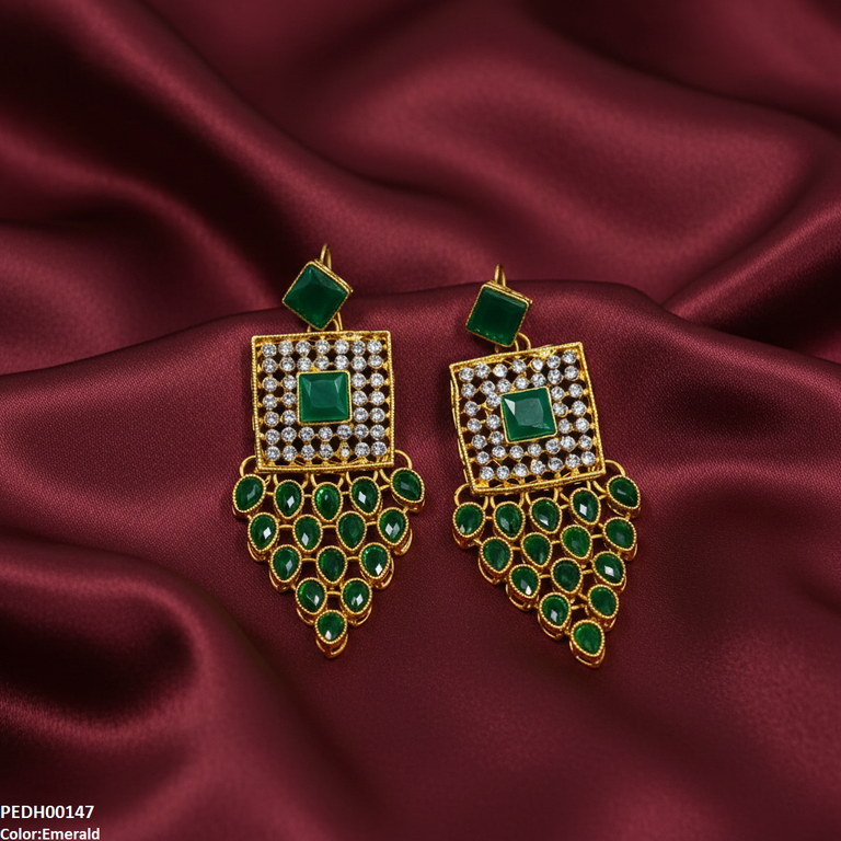 Square Tear Drop Earrings