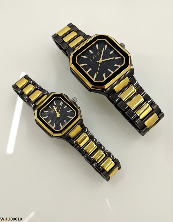 Square Dial Couple Watch