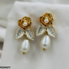 Flower/Pearl Drop Earring Pair