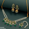 Circle/Tear Pearl Drop Choker Set