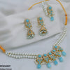Circle/Tear Pearl Drop Choker Set