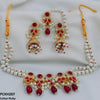 Circle/Tear Pearl Drop Choker Set