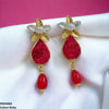 Flower Pearl Drop Earrings