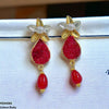 Flower Pearl Drop Earrings
