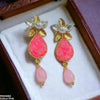Flower Pearl Drop Earrings