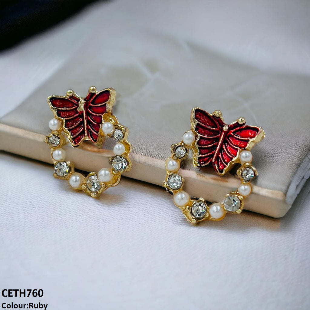 Butterfly Round Tops Pair
