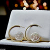 Round Beat Open Hoop Tops Pair
