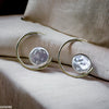 Round Beat Open Hoop Tops Pair