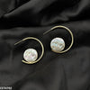 Round Beat Open Hoop Tops Pair