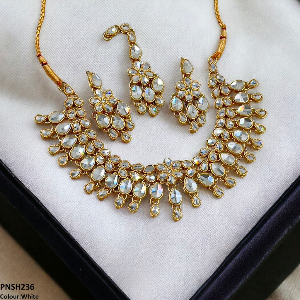 Tear/Flower Necklace Set