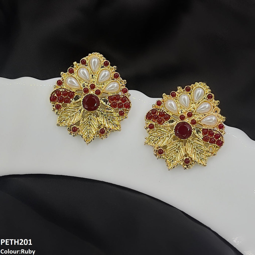 Leaf Pearl Tops Pair