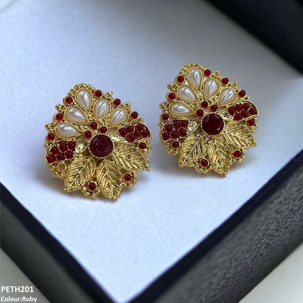 Leaf Pearl Tops Pair