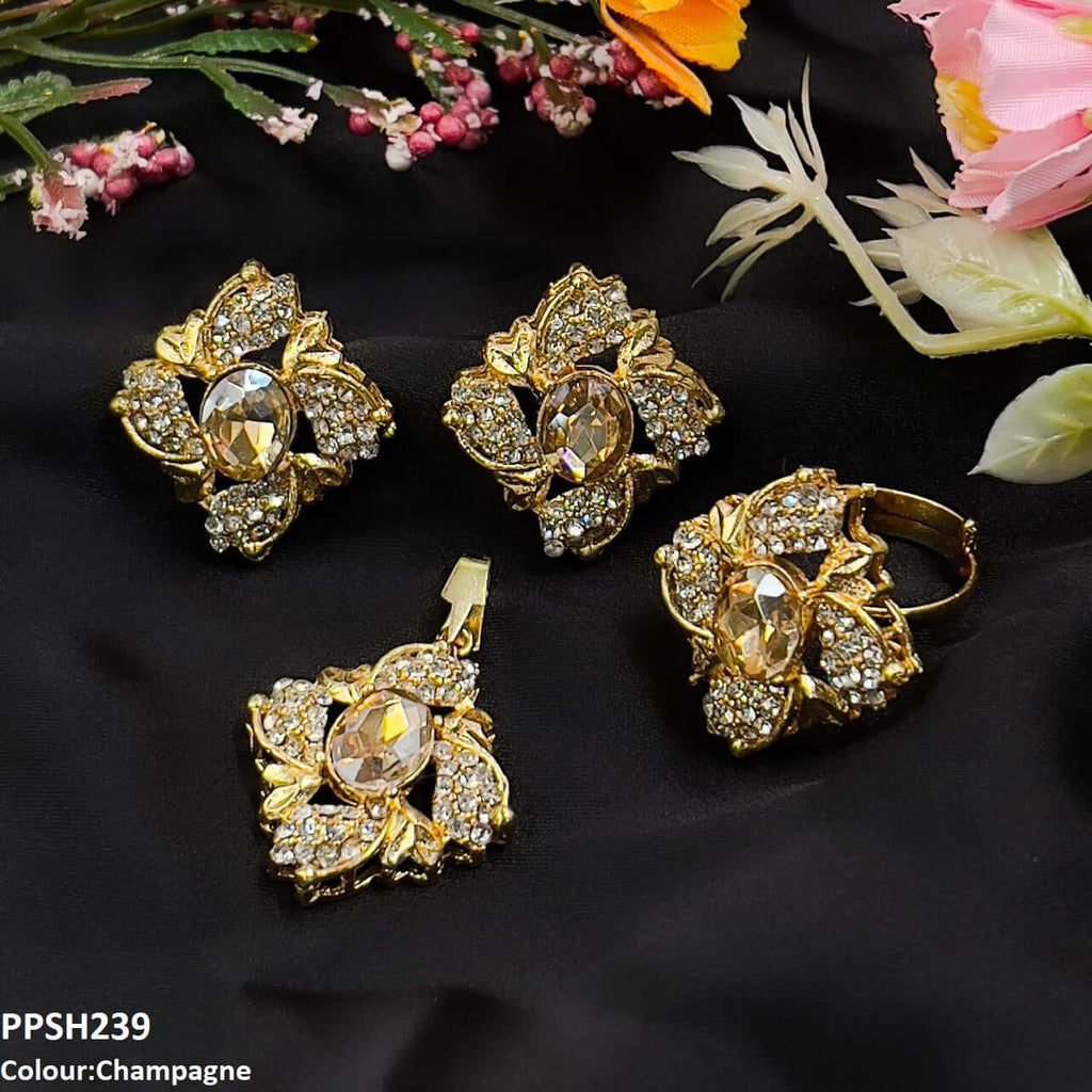 Oval/Heart Pendant Set