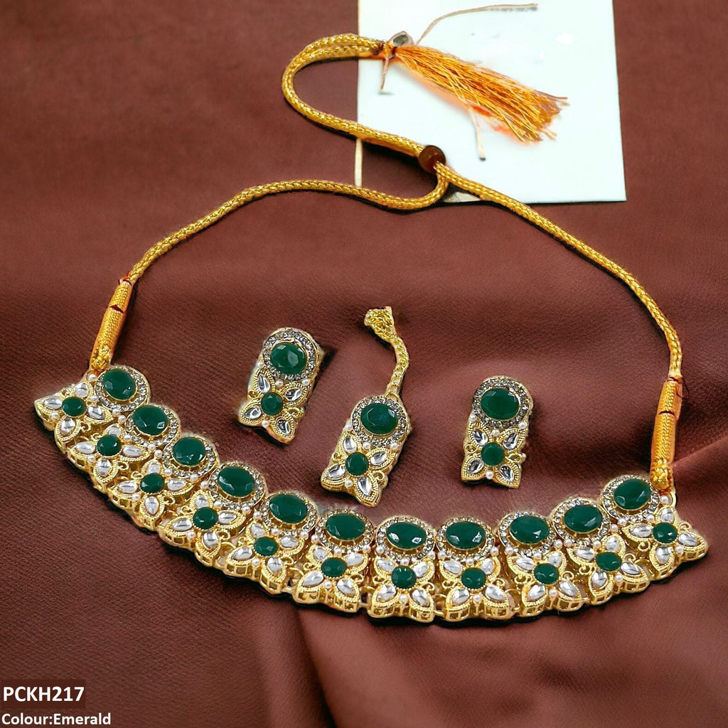 Oval/Tear/Flower Drop Choker Set
