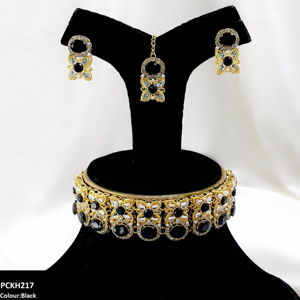 Oval/Tear/Flower Drop Choker Set