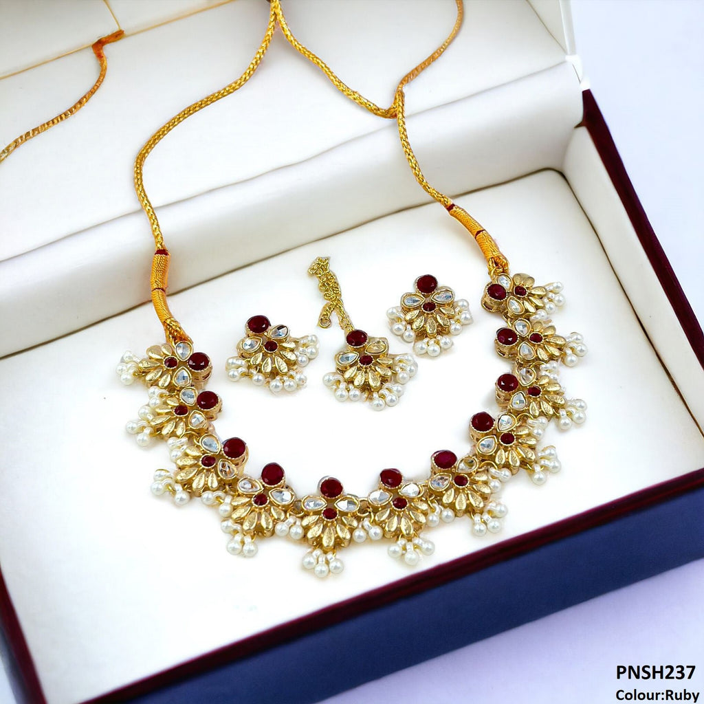 Tear/Flower Necklace Set