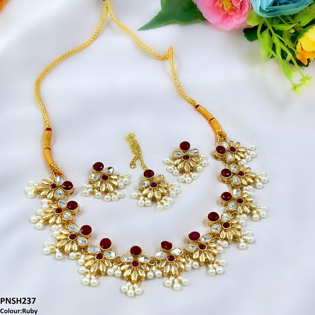 Tear/Flower Necklace Set
