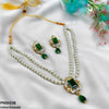 Rectangle Pearl Drop Necklace Set